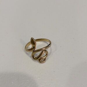 14k gold plated snake ring